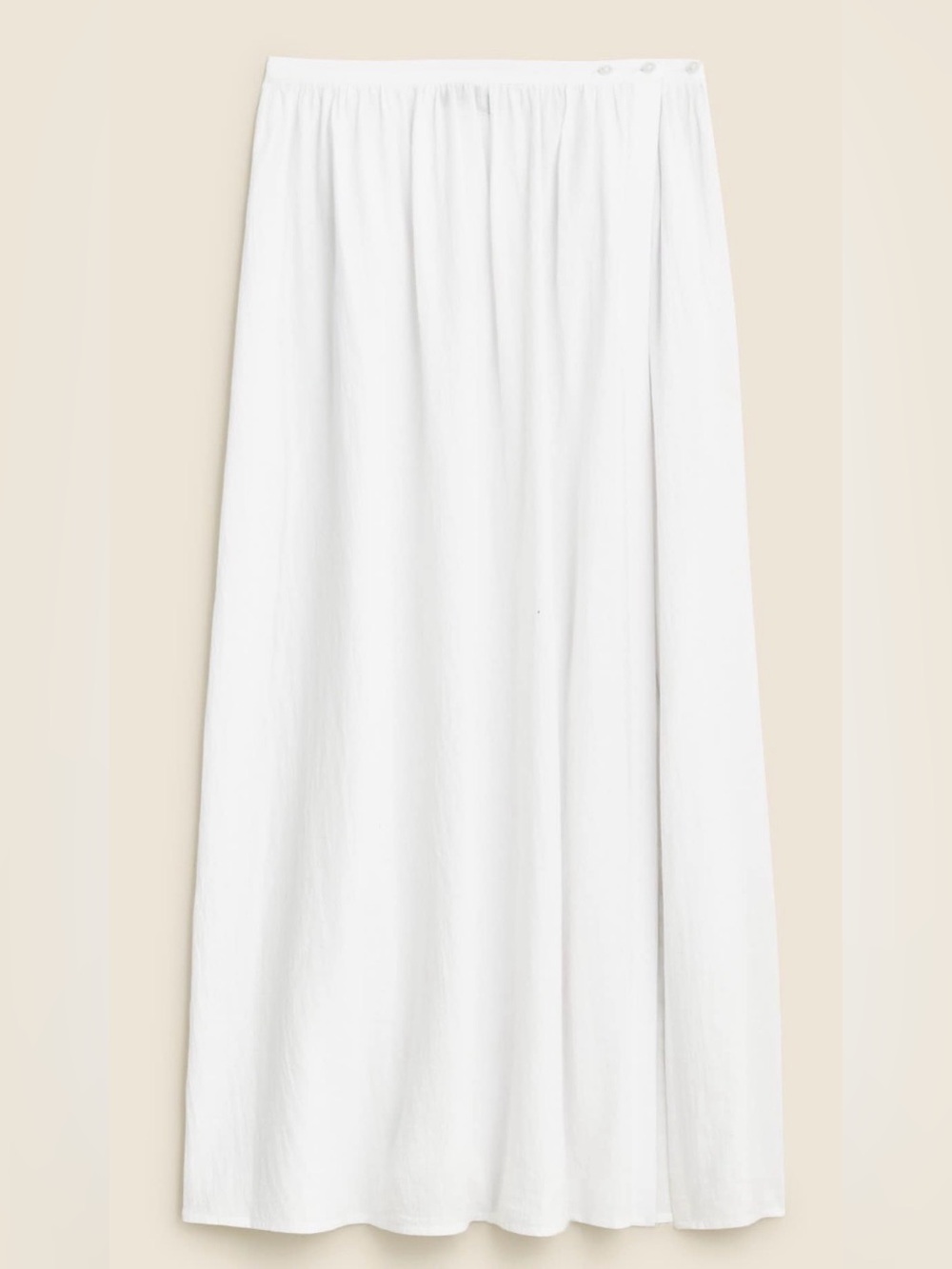 J. Crew White Maxi Skirt - Flowing Full-Length Design